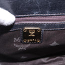 MCM Hand Bag Leather 2way Black Gold Auth ka4862-12