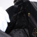 MCM Hand Bag Leather 2way Black Gold Auth ka4862-21
