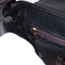 MCM Hand Bag Leather 2way Black Gold Auth ka4862-22