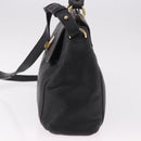 MCM Hand Bag Leather 2way Black Gold Auth ka4862-3