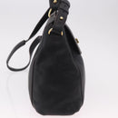 MCM Hand Bag Leather 2way Black Gold Auth ka4862-4