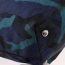 PRADA Tote Bag Nylon Blue Silver Auth ka4864-9