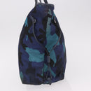 PRADA Tote Bag Nylon Blue Silver Auth ka4864-3