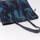 PRADA Tote Bag Nylon Blue Silver Auth ka4864-6