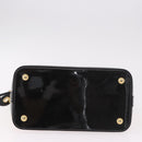LOUIS VUITTON Monogram Vernis Lockit PM Tote Bag Beige Black M90251 Auth ka4865-5