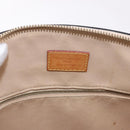 LOUIS VUITTON Monogram Vernis Lockit PM Tote Bag Beige Black M90251 Auth ka4865-21
