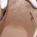 LOUIS VUITTON Monogram Vernis Lockit PM Tote Bag Beige Black M90251 Auth ka4865-23