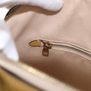 LOUIS VUITTON Monogram Vernis Lockit PM Tote Bag Beige Black M90251 Auth ka4865-24