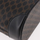 CELINE Macadam Canvas Tote Bag PVC Leather Black Gold Auth ka4867A-9