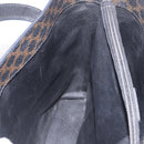 CELINE Macadam Canvas Tote Bag PVC Leather Black Gold Auth ka4867A-18