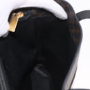 CELINE Macadam Canvas Tote Bag PVC Leather Black Gold Auth ka4867A-19