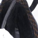 CELINE Macadam Canvas Tote Bag PVC Leather Black Gold Auth ka4867A-21