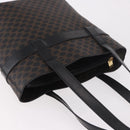 CELINE Macadam Canvas Tote Bag PVC Leather Black Gold Auth ka4867A-6