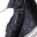 PRADA Shoulder Bag Leather White Silver Auth ka4868V-19