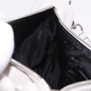 PRADA Shoulder Bag Leather White Silver Auth ka4868V-21