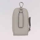 PRADA Shoulder Bag Leather White Silver Auth ka4868V-23