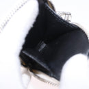 PRADA Shoulder Bag Leather White Silver Auth ka4868V-24