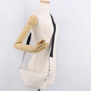 PRADA Shoulder Bag Leather White Silver Auth ka4868V-25