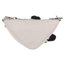 PRADA Shoulder Bag Leather White Silver Auth ka4868V-2