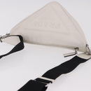 PRADA Shoulder Bag Leather White Silver Auth ka4868V-6
