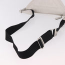 PRADA Shoulder Bag Leather White Silver Auth ka4868V-7