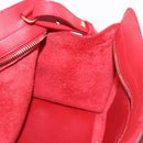 SAINT LAURENT Baby Cabas Handtas Leer 2-weg Rood Goud Auth ka4869V-22