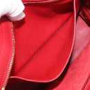 SAINT LAURENT Baby Cabas Handtas Leer 2-weg Rood Goud Auth ka4869V-24