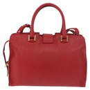 SAINT LAURENT Baby Cabas Handtas Leer 2-weg Rood Goud Auth ka4869V-2