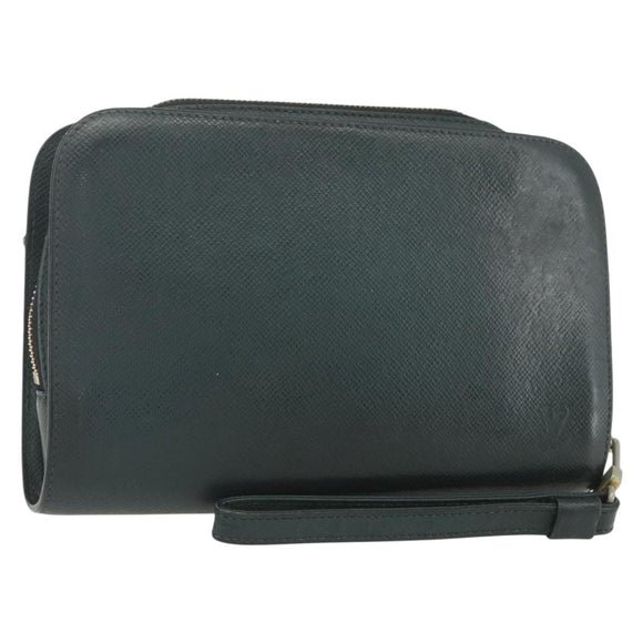 LOUIS VUITTON Taiga Baikal Clutch Bag Epicea M30184 LV Auth ka487