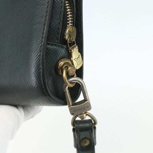 LOUIS VUITTON Taiga Baikal Clutch Bag Epicea M30184 LV Auth ka487