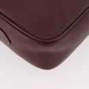 CARTIER Must Line Shoulder Bag Leather Bordeaux Gold Auth ka4870-12