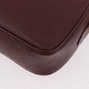 CARTIER Must Line Shoulder Bag Leather Bordeaux Gold Auth ka4870-13
