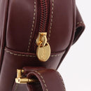 CARTIER Must Line Shoulder Bag Leather Bordeaux Gold Auth ka4870-14