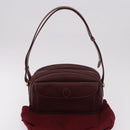 CARTIER Must Line Shoulder Bag Leather Bordeaux Gold Auth ka4870-23