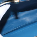 Salvatore Ferragamo Gancini Studio bag Bag Leather 2way Blue Gold Auth ka4871V-10