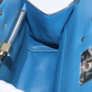 Salvatore Ferragamo Gancini Studio bag Bag Leather 2way Blue Gold Auth ka4871V-21