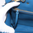 Salvatore Ferragamo Gancini Studio bag Bag Leather 2way Blue Gold Auth ka4871V-23
