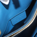 Salvatore Ferragamo Gancini Studio bag Bag Leather 2way Blue Gold Auth ka4871V-11