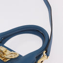 Salvatore Ferragamo Gancini Studio bag Bag Leather 2way Blue Gold Auth ka4871V-8