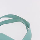 TIFFANY&Co. Hand Bag Leather Turquoise Blue Silver Auth ka4872A-8