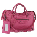 BALENCIAGA The City Hand Bag Leather 2way Pink 115748 Auth ka4873SAM-1