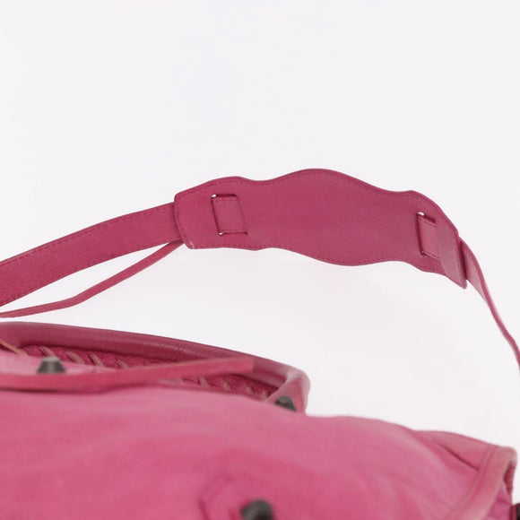 BALENCIAGA The City Hand Bag Leather 2way Pink 115748 Auth ka4873SAM