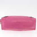 BALENCIAGA The City Hand Bag Leather 2way Pink 115748 Auth ka4873SAM-11