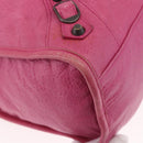 BALENCIAGA The City Hand Bag Leather 2way Pink 115748 Auth ka4873SAM-12