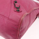 BALENCIAGA The City Hand Bag Leather 2way Pink 115748 Auth ka4873SAM-13