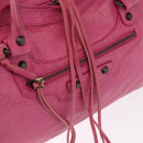 BALENCIAGA The City Hand Bag Leather 2way Pink 115748 Auth ka4873SAM-17