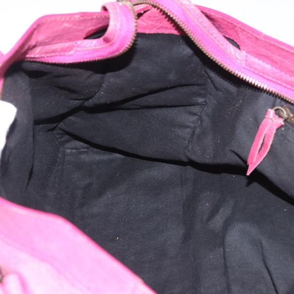 BALENCIAGA The City Hand Bag Leather 2way Pink 115748 Auth ka4873SAM