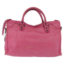 BALENCIAGA The City Hand Bag Leather 2way Pink 115748 Auth ka4873SAM-3