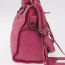 BALENCIAGA The City Hand Bag Leather 2way Pink 115748 Auth ka4873SAM-5