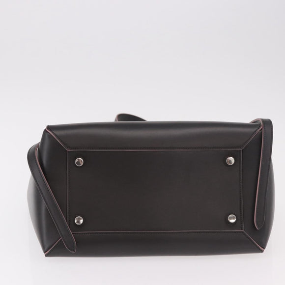 CELINE Belt bag Hand Bag Leather 2way Brown Silver Auth ka4875M
